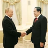 Chủ tịch Quốc hội Trần Thanh Mẫn hội kiến Tổng thống Liên bang Nga Vladimir Putin. (Ảnh: Thống Nhất/TTXVN)