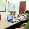 Đối tượng Trương Văn Thế, trú tại huyện Lục Ngạn, tỉnh Bắc Giang tại cơ quan Công an. (Ảnh: TTXVN phát)