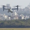 Một mẫu máy bay Osprey của Mỹ tại Okinawa, Nhật Bản. (Nguồn: Kyodo/TTXVN)