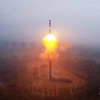 Vụ phóng tên lửa đạn đạo liên lục địa (ICBM) Hwasong-19 của Triều Tiên ngày 31/10/2024. (Ảnh: Yonhap/TTXVN)