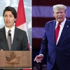 Thủ tướng Canada Justin Trudeau vàTổng thống đắc cử Mỹ Donald Trump. (Nguồn: TTXVN)