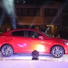 Xe Mazda2 thế hệ mới tại buổi lễ ra mắt. (Ảnh: Nguyễn Sơn/TTXVN)