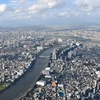 Khung cảnh thủ đô Tokyo nhìn từ tháp Tokyo Skytree. (Ảnh: Nguyễn Tuyến/Vietnam+)