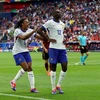 Niềm vui của Pháp sau khi có bàn thắng vào lưới Bỉ. (Nguồn: Getty Images)