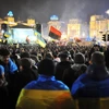 Lực lượng đối lập biểu tình tại quảng trường Độc lập, thủ đô Kiev, Ukraine ngày 5/12. (Nguồn: AFP/TTXVN)