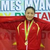 Lăng Thị Hoa giành huy chương vàng. (Nguồn: TTVH)