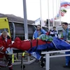 Olympic Sochi: Xe trượt lòng máng đâm gãy chân nhân viên