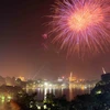 [Photo] Bắn pháo hoa chào đón Năm Mới Ất Mùi trên cả nước