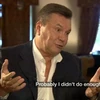 Cựu Tổng thống Ukraine Viktor Yanukovych trả lời phỏng vấn. (Nguồn: BBC)