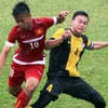 Cầu thủ U16 Việt Nam trong trận gặp U16 Malaysia. (Nguồn: VFF)