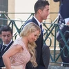 Ronaldo tại lễ kỷ niệm 10 năm ngày cưới của Jorge Mendes. (Nguồn: Daily Mail)