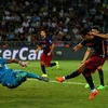 Pedro ghi bàn thắng quan trong và đó có thể là bàn thắng cuối cùng của anh cho Barcelona. (Nguồn: Getty Images)