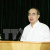 Chủ tịch Ủy ban Trung ương Mặt trận Tổ quốc Việt Nam Nguyễn Thiện Nhân. (Ảnh: Nguyễn Dân/TTXVN)