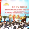 Phó Thủ tướng, Bộ trưởng Ngoại giao Phạm Bình Minh phát biểu tại lễ kỷ niệm. (Ảnh: Thống Nhất​/TTXVN)