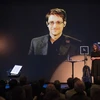 Viện Hàn lâm Văn học và Tự do Biểu đạt của Na Uy đã tiến hành buổi lễ trao giải mang tính tượng trưng cho Snowden.(Nguồn: AFP)