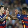 Messi và Neymar đưa Barcelona trở lại ngôi đầu. (Nguồn: AP)