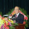 Chủ tịch Quốc hội Nguyễn Sinh Hùng phát biểu chỉ đạo Đại hội. (Ảnh: Nhan Sáng​/TTXVN)