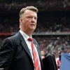 Louis van Gaal hạnh phúc khi M.U lên ngôi đầu. (Nguồn: AFP/Getty Images)