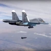 Máy bay Nga thả bom các mục tiêu tại Syria. (Nguồn: AP)