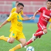 U21 Hà Nội T&T (áo vàng) giành chức vô địch. (Ảnh: Quang Nhựt/TTXVN)