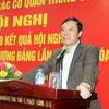 Phó Trưởng Ban Tuyên giáo Trung ương Phạm Văn Linh phát biểu tại hội nghị. (Ảnh: An Đăng/TTXVN)