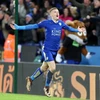 Jamie Vardy lập cú đúp vào lưới Liverpool. (Nguồn: Getty Images)