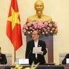 Chủ tịch Quốc hội Nguyễn Sinh Hùng phát biểu. (Ảnh: Phương Hoa/TTXVN)