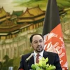 Ngoại trưởng Afghanistan Salahudin Rabbani phát biểu tại vòng đàm phán. (Nguồn: Reuters)