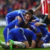 Niềm vui của các cầu thủ Chelsea khi giành chiến thắng. (Nguồn: Getty Images)