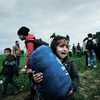Một em bé trong dòng người tị nạn tìm đường vào châu Âu. (Nguồn: aljazeera)