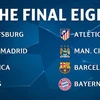 Các đội góp mặt ở vòng tứ kết Champions League. (Nguồn: UEFA.com)