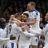 Niềm vui của các cầu thủ Leicester trong chiến thắng trước Crystal Palace. (Nguồn: Getty Images)