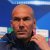 Zidane trong buổi họp báo trước trận Manchester City-Real Madrid. (Nguồn: Getty Images)