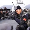 Lực lượng quân đội Trung Quốc tập trận. (Nguồn: AP)