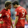 Bộ đôi Mueller và Lewandowski của Bayern. (Nguồn: Getty Images)