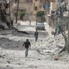 Cảnh hoang tàn ở Syria. (Nguồn: Reuters)