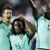Niềm vui của các cầu thủ Bồ Đào Nha sau chiến thắng. (Nguồn: AP)