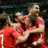 Đội tuyển Xứ Wales giành vé vào bán kết EURO 2016. (Nguồn:PA)