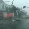 Siêu bão Nepartak đã đổ bộ vào huyện Đài Trung, miền Đông vùng lãnh thổ Đài Loan (Trung Quốc). (Nguồn: QQ)