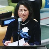 Phó Chủ tịch nước Đặng Thị Ngọc Thịnh phát biểu tại phiên họp. (Ảnh: Lâm Khánh/TTXVN)