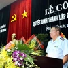 Quyền Cục trưởng Cục Hải quan Hà Nam Ninh Phạm Hồng Thanh phát biểu tại Lễ công bố. (Ảnh: Hoàng Hùng/TTXVN)