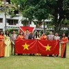 Đoàn học sinh Việt Nam giành 6 huy chương. (Ảnh: Đỗ Quyên/Vietnam+)