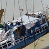 Du thuyền 'Người cá' được trục vớt sau một thời gian bị chìm dưới sông Danube. (Ảnh: THX/TTXVN)