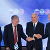 Cố vấn An ninh quốc gia Mỹ John Bolton trong cuộc gặp Thủ tướng Israel Benjamin Netanyahu và người đồng cấp Nga Nikolai Patrushev tại Jerusalem ngày 25/6/2019. (Ảnh: THX/TTXVN)