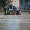 Mưa lớn gây ngập lụt ở Kathmandu ngày 12/7. (Ảnh: THX/TTXVN)