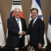 Tổng thống Hàn Quốc Moon Jae-in và Tổng thống Israel Reuven Rivlin. (Nguồn: news4europe)