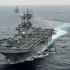 Tàu tấn công đổ bộ USS Boxer của Mỹ. (Nguồn: Getty Images)