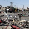 Hiện trường vụ đánh bom ở Kabul. (Nguồn: AP)