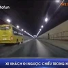 [Video] Hãi hùng xe khách đi ngược chiều trong hầm Hải Vân