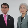 Ngoại trưởng Nhật Bản Taro Kono sắp có cuộc gặp với người đồng cấp Hàn Quốc Kang Kyung Wha. (Nguồn: AFP)